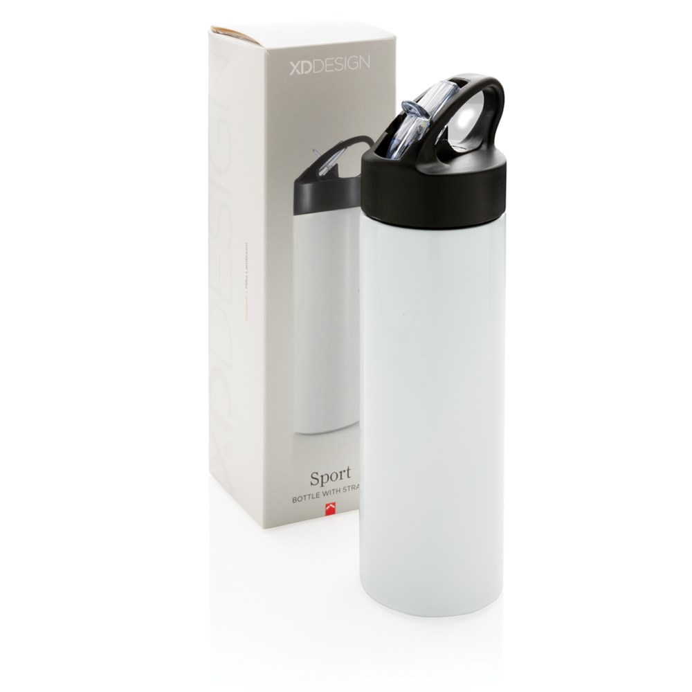 Sport bottle with straw