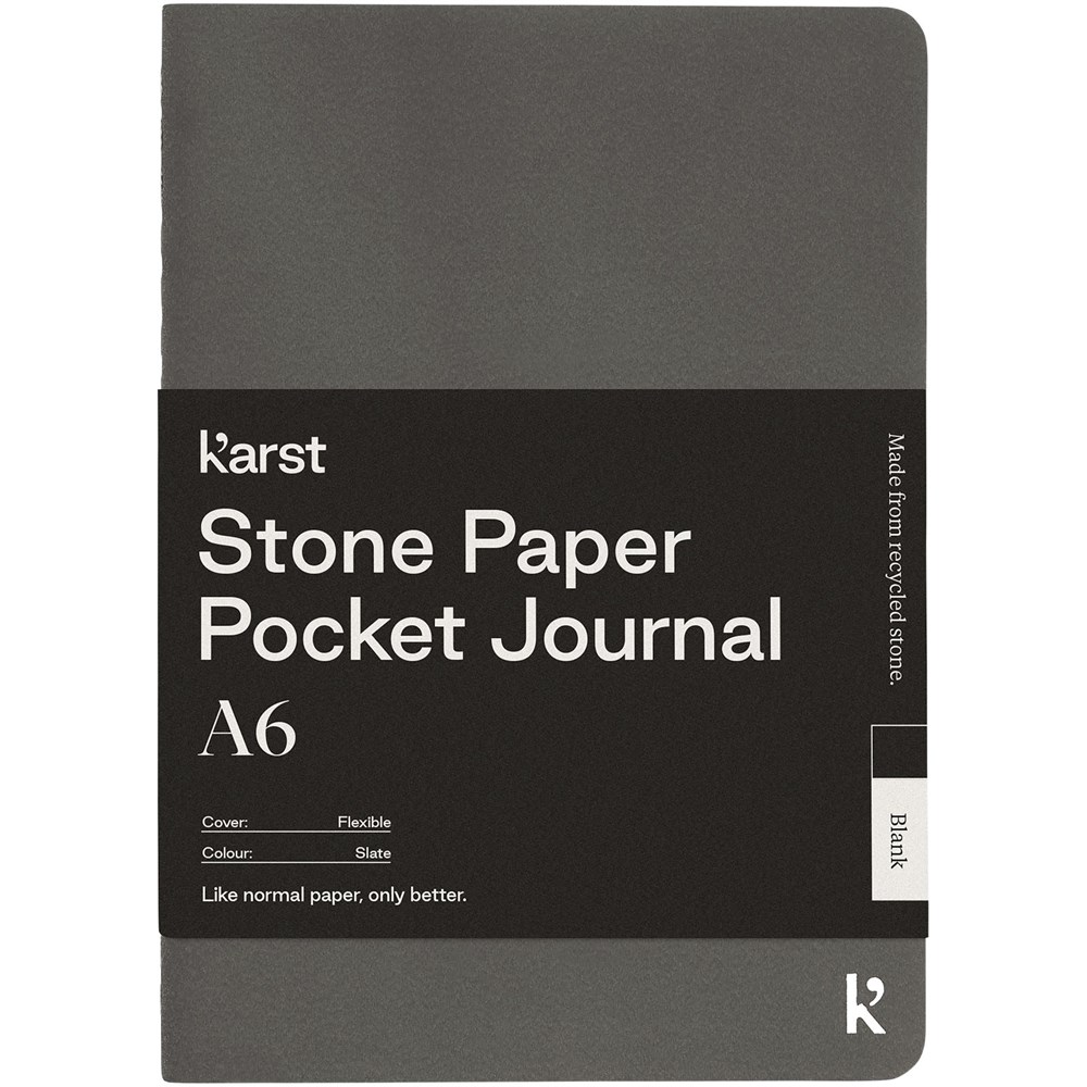 Karst® A6 stone paper softcover pocket journal - blank