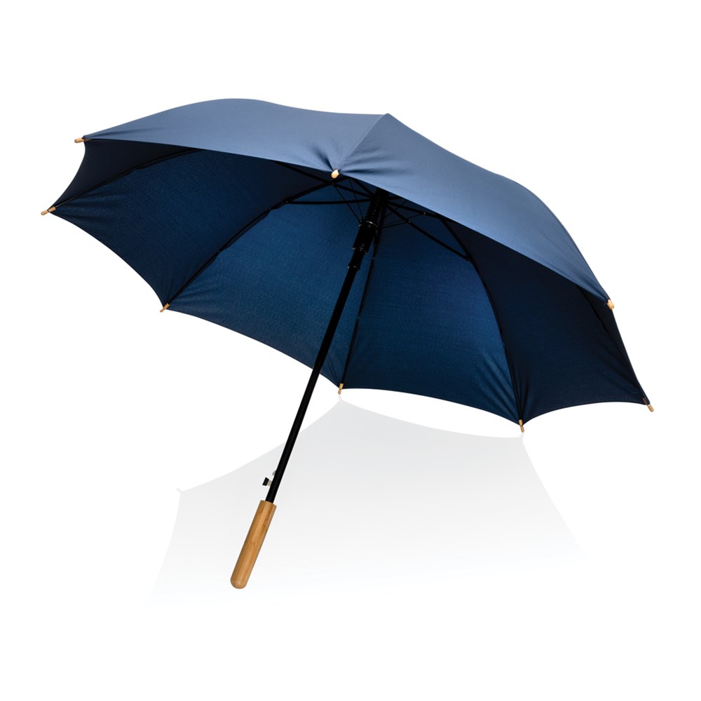 23" Impact AWARE™ RPET 190T auto open bamboo umbrella