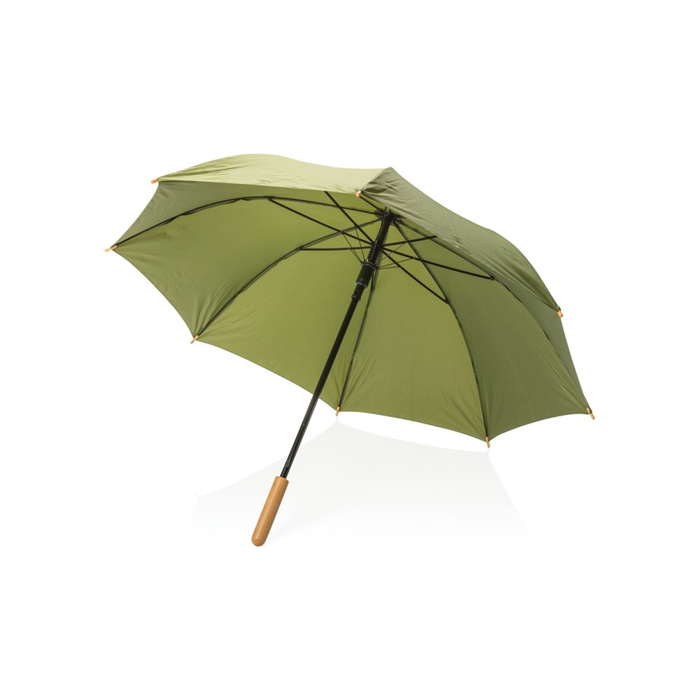 23" Impact AWARE™ RPET 190T auto open bamboo umbrella