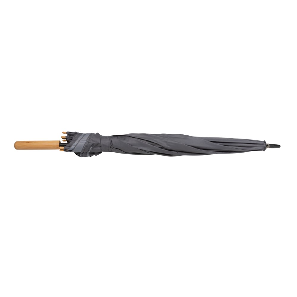 23" Impact AWARE™ RPET 190T auto open bamboo umbrella