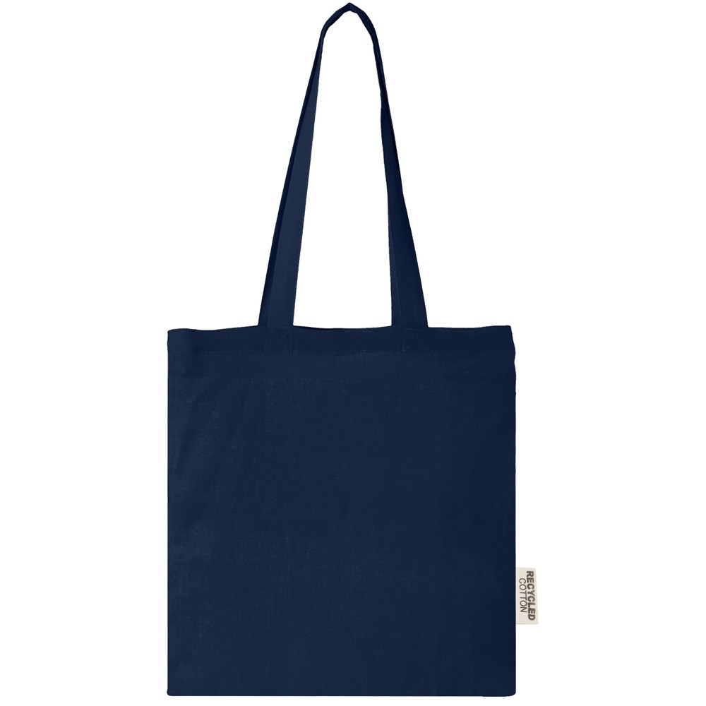 Madras 140 g/m2 GRS recycled cotton tote bag 7L