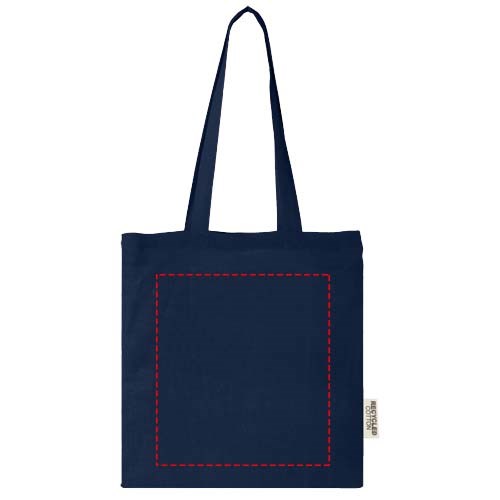 Madras 140 g/m2 GRS recycled cotton tote bag 7L