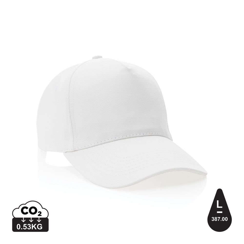 Impact 5panel 280gr Recycled cotton cap with AWARE™ tracer