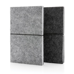 GRS certified recycled felt A5 softcover notebook